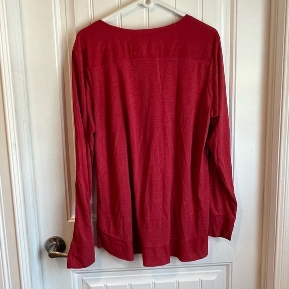 NWT LUG comfy long Sleeve Tee EAT SLEEP LUG REPEAT L large Red RARE! - Picture 5 of 11